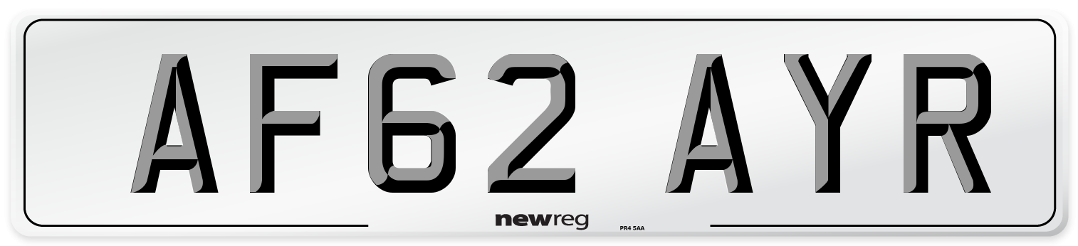 AF62 AYR Number Plate from New Reg